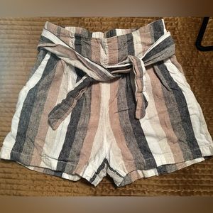 Dynamite High Waisted Striped Shorts